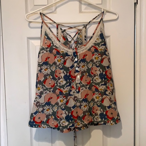 Cropped floral tank top - Picture 1 of 3